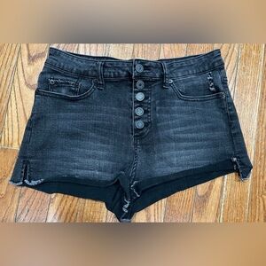 Forever 21 High Waist Black Denim Shorts